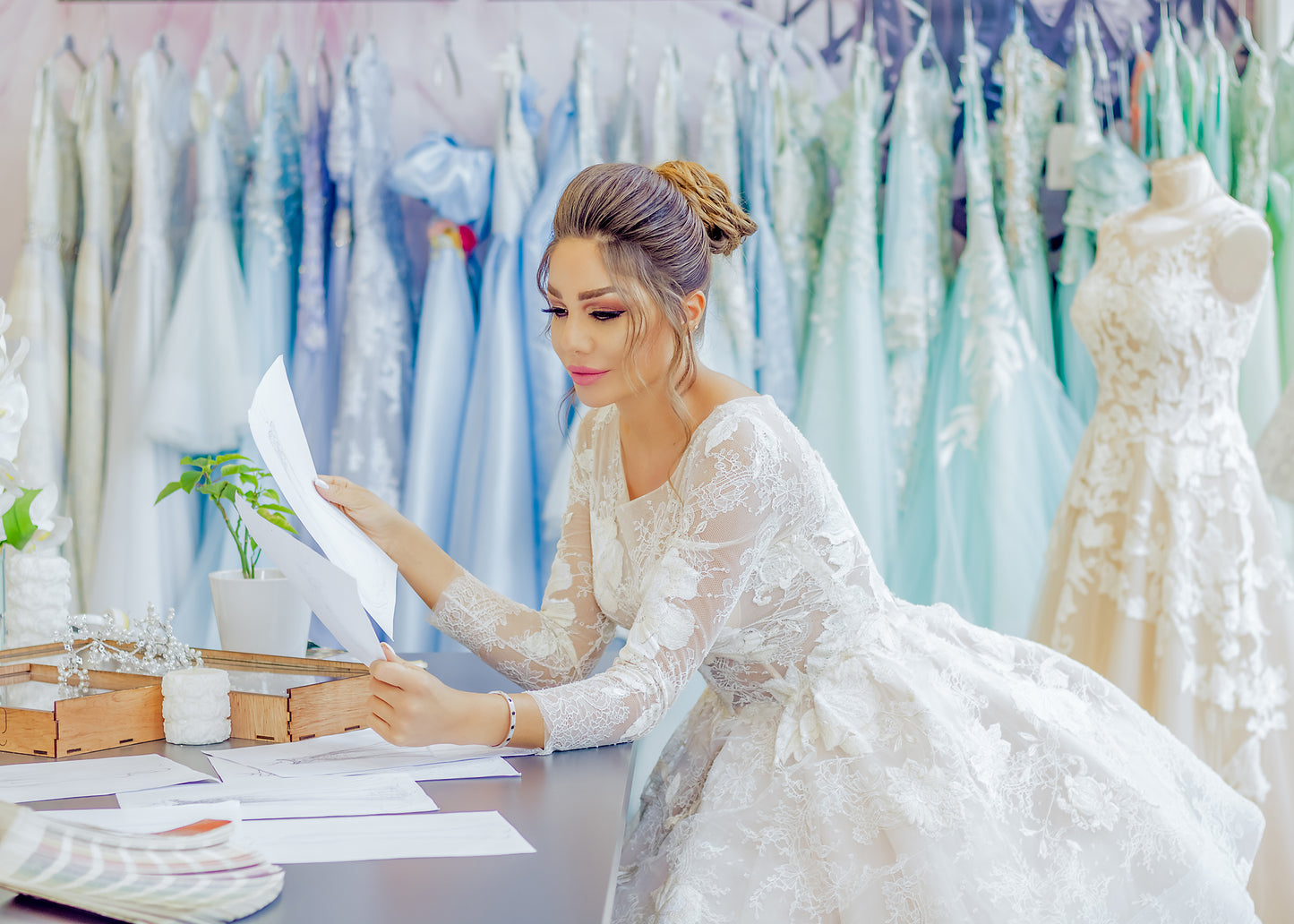 Bridal Sophia Midi Dress #104