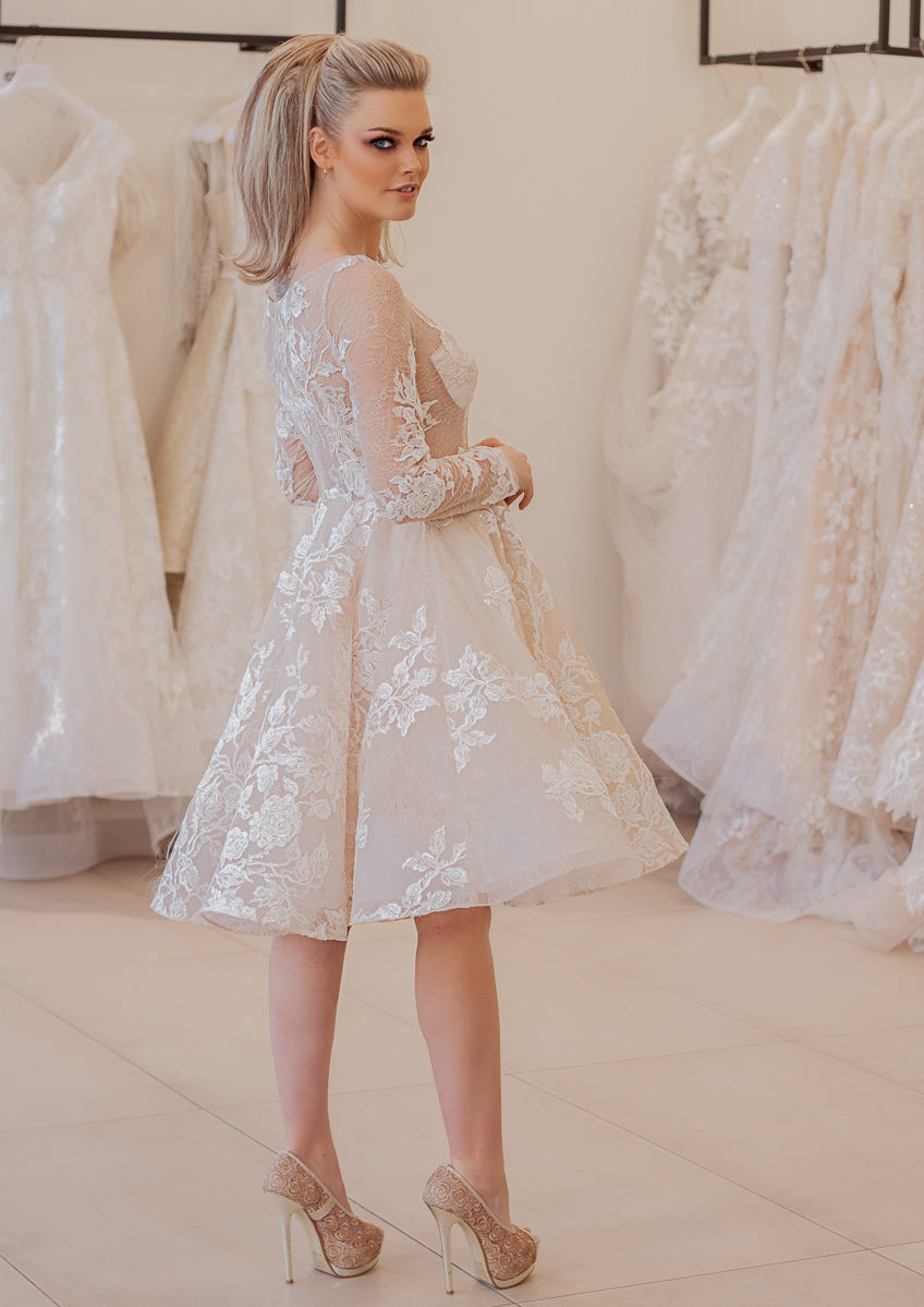 Bridal Midi Dress W08013 SWN